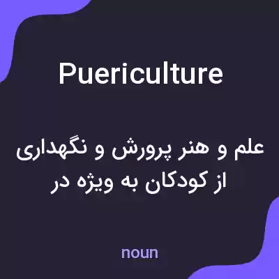 معنی puericulture به فارسی معنی puericulture به فارسی