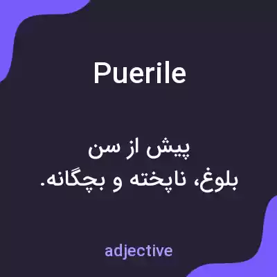 معنی puerile به فارسی معنی puerile به فارسی
