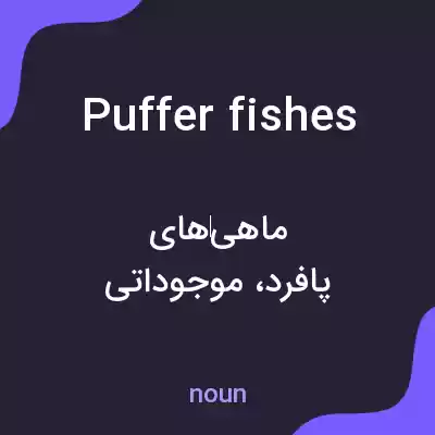 معنی puffer fishes به فارسی معنی puffer fishes به فارسی