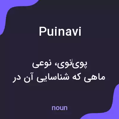 معنی puinavi به فارسی معنی puinavi به فارسی