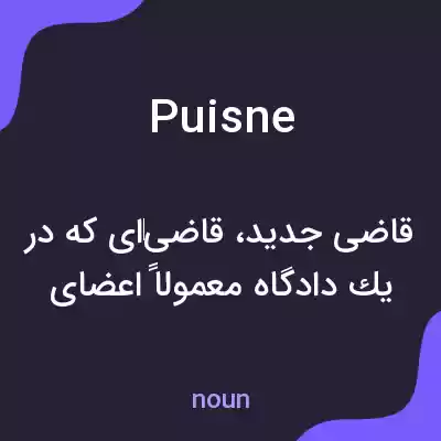 معنی puisne به فارسی معنی puisne به فارسی