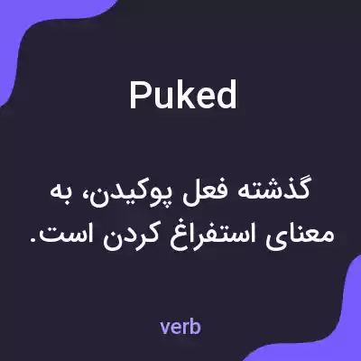 معنی puked به فارسی معنی puked به فارسی