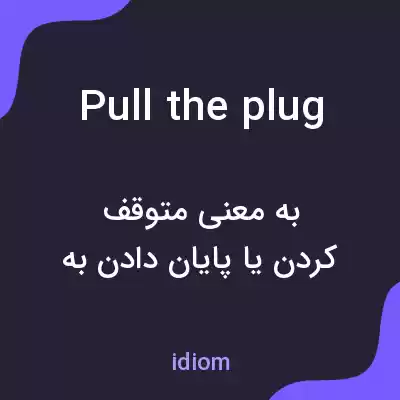 معنی pull the plug به فارسی معنی pull the plug به فارسی
