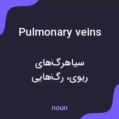 معنی pulmonary veins به فارسی