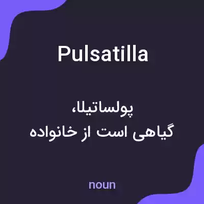معنی pulsatilla به فارسی معنی pulsatilla به فارسی