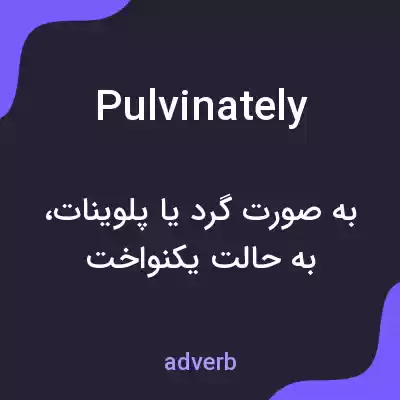 معنی pulvinately به فارسی معنی pulvinately به فارسی
