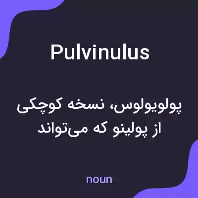 معنی pulvinulus به فارسی معنی pulvinulus به فارسی