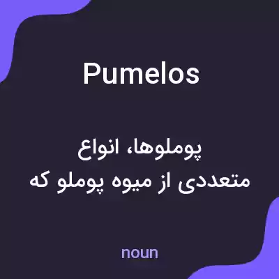 معنی pumelos به فارسی معنی pumelos به فارسی