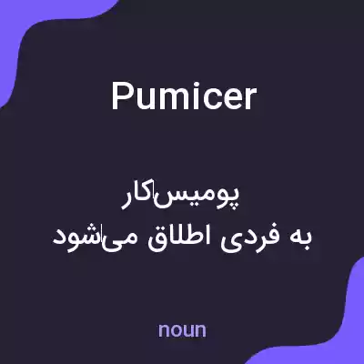 معنی pumicer به فارسی معنی pumicer به فارسی