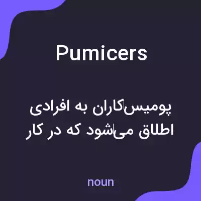 معنی pumicers به فارسی معنی pumicers به فارسی