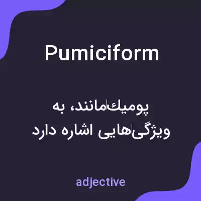 معنی pumiciform به فارسی معنی pumiciform به فارسی