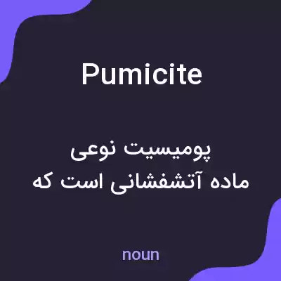 معنی pumicite به فارسی معنی pumicite به فارسی