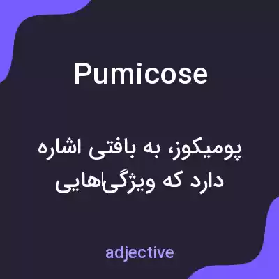 معنی pumicose به فارسی معنی pumicose به فارسی