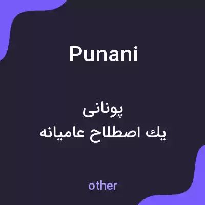 معنی punani به فارسی معنی punani به فارسی