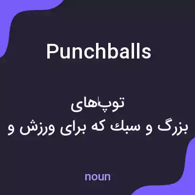 معنی punchballs به فارسی