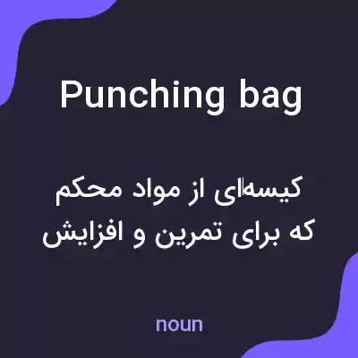معنی punching bag به فارسی معنی punching bag به فارسی
