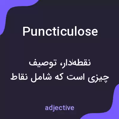 معنی puncticulose به فارسی معنی puncticulose به فارسی