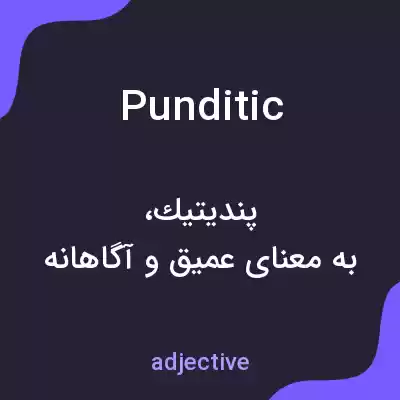معنی punditic به فارسی معنی punditic به فارسی