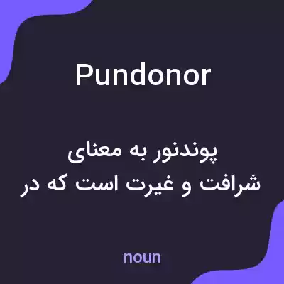 معنی pundonor به فارسی معنی pundonor به فارسی