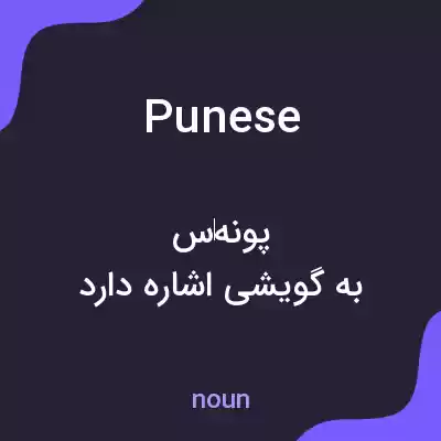 معنی punese به فارسی معنی punese به فارسی