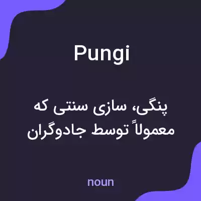 معنی pungi به فارسی معنی pungi به فارسی