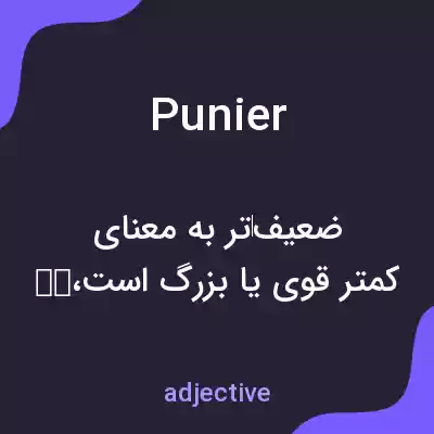 معنی punier به فارسی معنی punier به فارسی