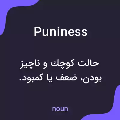 معنی puniness به فارسی معنی puniness به فارسی