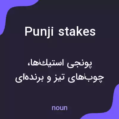 معنی punji stakes به فارسی معنی punji stakes به فارسی