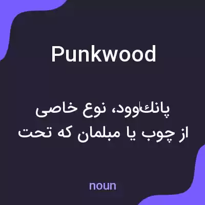 معنی punkwood به فارسی معنی punkwood به فارسی