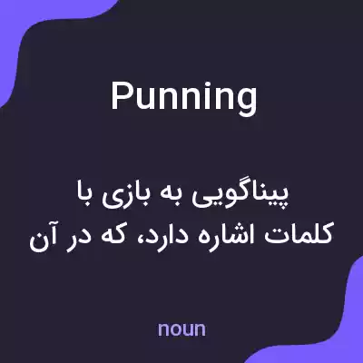معنی punning به فارسی معنی punning به فارسی