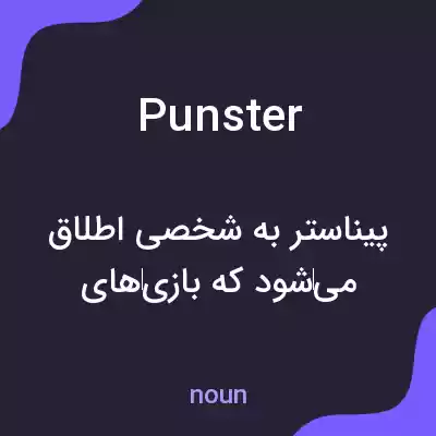 معنی punster به فارسی معنی punster به فارسی