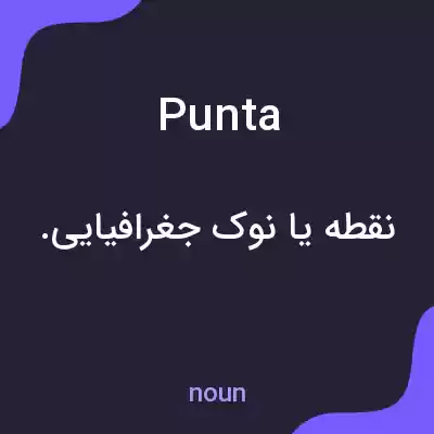 معنی punta به فارسی معنی punta به فارسی