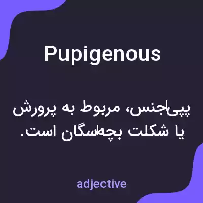 معنی pupigenous به فارسی معنی pupigenous به فارسی