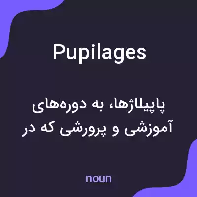 معنی pupilages به فارسی معنی pupilages به فارسی