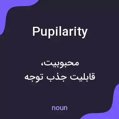 معنی pupilarity به فارسی معنی pupilarity به فارسی