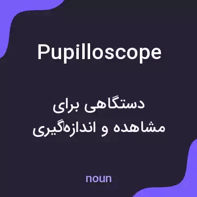 معنی pupilloscope به فارسی معنی pupilloscope به فارسی