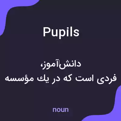 معنی pupils به فارسی معنی pupils به فارسی