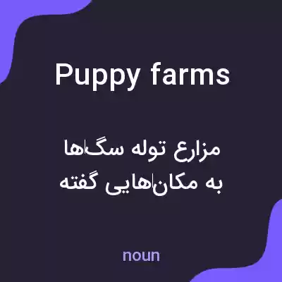 معنی puppy farms به فارسی معنی puppy farms به فارسی