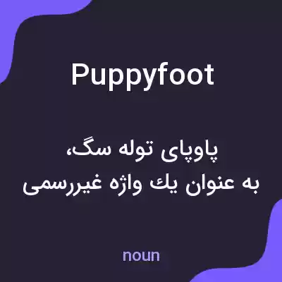 معنی puppyfoot به فارسی معنی puppyfoot به فارسی