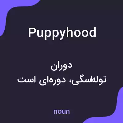معنی puppyhood به فارسی معنی puppyhood به فارسی