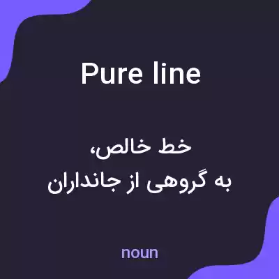 معنی pure line به فارسی