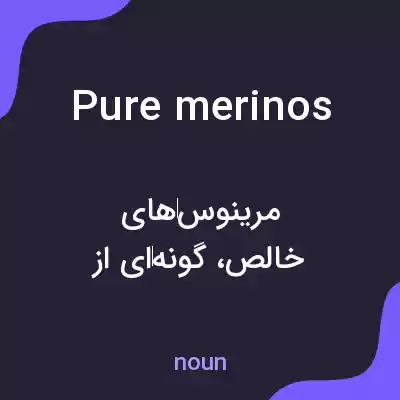 معنی pure merinos به فارسی معنی pure merinos به فارسی