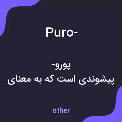 معنی puro- به فارسی معنی puro- به فارسی