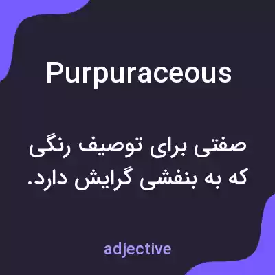 معنی purpuraceous به فارسی