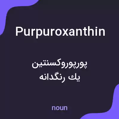 معنی purpuroxanthin به فارسی معنی purpuroxanthin به فارسی