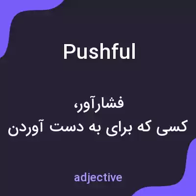 معنی pushful به فارسی معنی pushful به فارسی