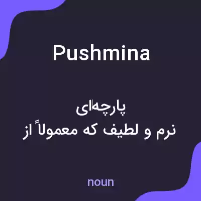 معنی pushmina به فارسی