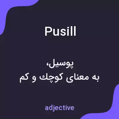 معنی pusill به فارسی معنی pusill به فارسی