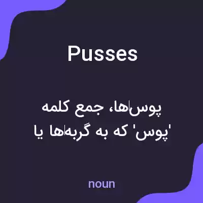 معنی pusses به فارسی معنی pusses به فارسی