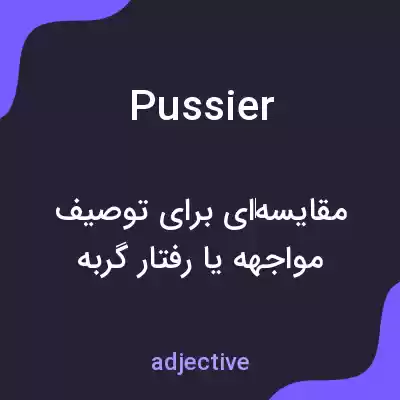 معنی pussier به فارسی معنی pussier به فارسی